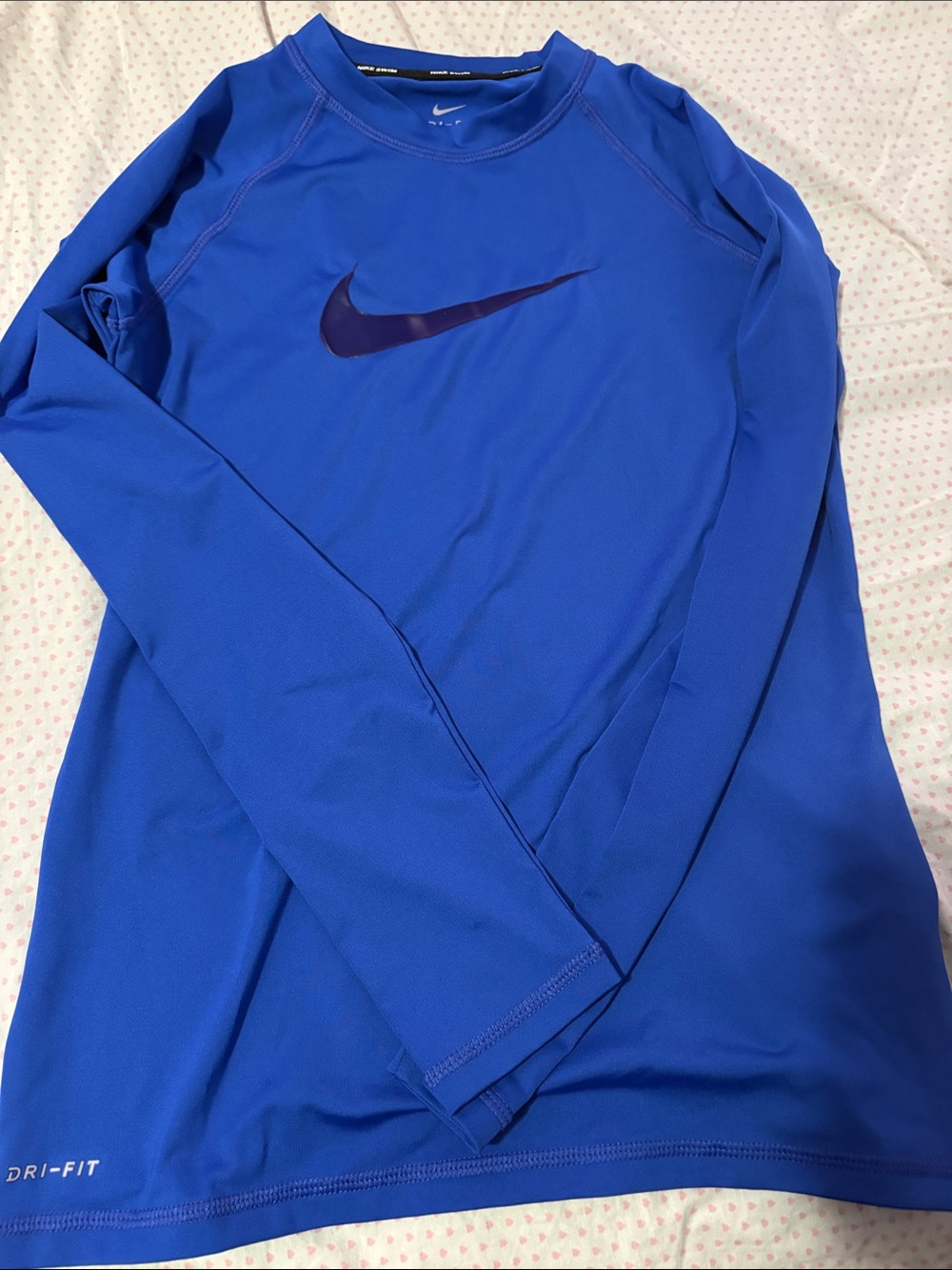 Nike Long Sleeve Dri-FIT Athletic Shirt in Blue